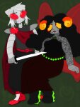  2026 aradia_megido dave_strider davebot fashion fullres godtier homestuck:_beyond_canon knight prospitianpawn sword time_aspect weapon 