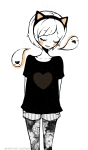  animal_ears blush detective-juicebox ghosts heart highlight_color rose_lalonde solo 