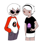  2026 clothingswap crossdressing dave_strider dersecest fullres glasses_added incest mauve_squiddle_shirt no_glasses nsfw_source red_baseball_tee rose_lalonde thenebularts 