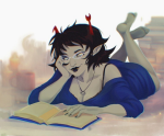  2026 aranea_serket barefoot book dancestors dream_ghost fullres lying on_stomach onion7tott solo starter_outfit sufferer_necklace 