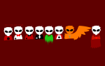  aspect_symbol blood dave_strider davesprite dirkhal felt_duds four_aces_suited headshot multiple_personas puppet_tux red_baseball_tee red_plush_puppet_tux red_record_tee sprite starter_outfit time_aspect wallpaper 