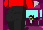 2025 dancestors fullres head_out_of_frame image_manipulation jaggy_lines kankri_vantas meulin_leijon sitting starter_outfit weezerfanatic 
