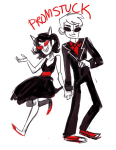  au coolkids dave_strider holding_hands promstuck shelby suit terezi_pyrope 