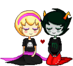 2012 animated black_squiddle_dress blush fullres heart kanaya_maryam kneeling pixel redrom rose_lalonde rosemary shipping starter_outfit transparent yeoleum 