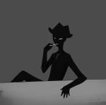  2012 buchi96 dd diamonds_droog fullres grayscale highlight_color monochrome silhouette sitting smoking solo starter_outfit 