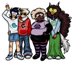  2025 beta_kids blush body_modification casual chubstuck dave_strider dogtail dogtier facial_hair fashion fullres jade_harley john_egbert monster4lyfe reminders rose_lalonde scars starter_outfit sweat 