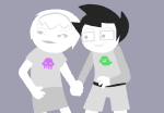 2012 fullres grimdorks holding_hands jaggy_lines john_egbert pastiche redrom rose_lalonde shipping starter_outfit yorsh