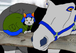1s_th1s_you 2025 animalstuck cat_hat cats equius_zahhak fullres horses image_manipulation jaggy_lines meowrails nepeta_leijon no_glasses palerom scoundrellyfeline shipping starter_outfit