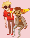  alizabith artificial_limb bromance dave_strider red_record_tee s&#039;mores starter_outfit tavros_nitram 