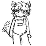2026 empiricist's_wand eridan_ampora fullres grayscale language:portuguese maekammy monochrome no_cape sketch solo starter_outfit text