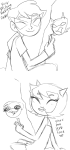 comic coolkids dave_strider grayscale lineart redrom shipping terezi_pyrope watateas 