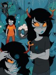 2023 arms_crossed blood dream_ghost fluorite_octet flutterfan2007 fullres godtier light_aspect mind_control no_coat no_glasses solo spiders starter_outfit text thief vriska_serket web