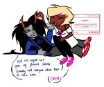  2026 blush donoteating fullres pir8_coat redrom roxy_lalonde shipping shot_of_vrisky starter_outfit text vriska_serket word_balloon 