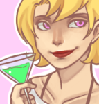   adoxographist alcohol broken_source cocktail_glass headshot roxy_lalonde solo 