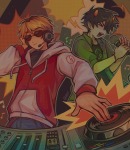  2025 bep3240 dave_strider fashion fullres headphones karkat_vantas microphone music_note smiling_karkat solo turntables 