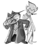  2026 crossdressing dirk_strider doctoraiama fashion fullres glasses_added grayscale jane_crocker monochrome no_glasses poirot_mustache portalship redrom shipping 