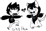  dogtail dogtier godtier grayscale heart huge jade_harley jake-spanglish karkat_vantas kats_and_dogs redrom shipping witch 