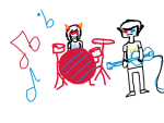 fullres instrument lineart music_note sitting sollux_captor starter_outfit terezi_pyrope whimsi