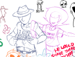 2023 arm_around_shoulder art_dump casual dad dave_strider davesprite fullres head_out_of_frame jaggy_lines lineart mom monochrome nannasprite rum_cake shipping sprite szkraft220 text
