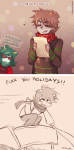  2012 animated comic fashion fullres holidaystuck ikimaru karkat_vantas music_note sketch terezi_pyrope text the_finger word_balloon 