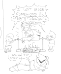 2024 blush cannibalism dirk_strider fullres grayscale grlgogames impalement jaggy_lines jake_english jane_crocker lineart monochrome roxy_lalonde sick_fires sketch starter_outfit text word_balloon