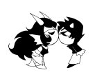  2026 blush feferi_peixes fullres grayscale jaggy_lines karkat_vantas kiss lifeblood monochrome redrom shipping starter_outfit tornad0tommy 