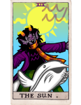  2025 alexabraixen catfish facial_hair fanlusus fanoffspring fantroll fullres lusus solo sun tarot text transparent zodiac_symbol 