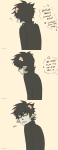  2013 back_angle comic fullres holidaystuck ikimaru karkat_vantas music_note solo starter_outfit text word_balloon 