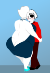 2025 age_discrepancy back_angle blush chubstuck dancing dave_strider ez_bake fashion fullres jaggy_lines nanna native_source oxkingky red_plush_puppet_tux redrom shipping sweat