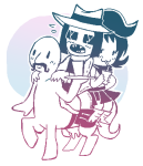  2013 aurthour beverage blush cancerlicious cowboy_hat equius_zahhak fashion fullres jaggy_lines lineart lusus meowrails nepeta_leijon sitting western 