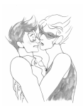  2outlet blush dirk_strider grayscale hug jake_english near_kiss pumpkin_patch redrom shipping sketch starter_outfit strong_tanktop 