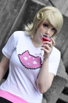  cocktail_glass cosplay oblique_angle real_life roxy_lalonde solo starter_outfit 