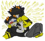 2024 ancest blush broconwhore captors dancestors fullres heart honey_mustard kiss lying mituna_captor no_hat redrom shipping sollux_captor starter_outfit text