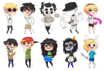  adventure_time arms_crossed beta_kids blush chibi crossdressing dave_strider dress_of_eclectica ed_edd_n_eddy equius_zahhak ghosts highviscosity jade_harley john_egbert off rose&#039;s_pink_scarf rose_lalonde saucy_maid_outfit squiddles starter_outfit sweat watermark wonk word_balloon 