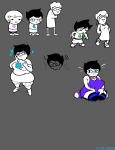  ! 2024 blush chubstuck fullres heart jaggy_lines jane_crocker john_egbert kneeling ladycorthon nanna native_source roxy_lalonde sprite_mode starter_outfit sweat 