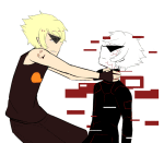  2012 animated body_modification dirk_strider epilepsy_warning fullres glitch humanized lil_hal profile rolling-mozaik strife strong_tanktop text 