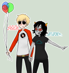  coolkids dave_strider holding_hands kumamor red_baseball_tee redrom shipping terezi_pyrope 