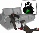 2025 animated blackrom couch dogtier fashion fullres homestuck:_beyond_canon jade_harley lying no_glasses shipping silhouette spade spiderwitch svyetlana69420 vriska_serket