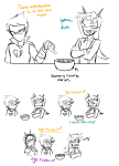 2025 arms_crossed bonkers-behavior comic dirk_strider food fullres godtier grayscale heart_aspect homestuck:_beyond_canon legislacerator_casual lineart meat_timeline monochrome prince rose_lalonde rosebot terezi_pyrope text ultimate_dirk 