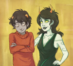  arms_crossed dancestors dream_ghost kankri_vantas kapino porrim_maryam rainbow_drinker 