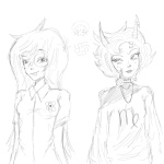  2026 anonymous_artist aspect_symbol blush fullres grayscale guns_and_roses headshot jade_harley kanaya_maryam monochrome multishipping redrom rose_lalonde rosemary shipping sketch space_aspect starter_outfit 