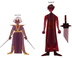2016 broken_caledfwlch crossover dave_strider fashion fullres godtier knight knitting_needles louviart rose_lalonde steven_universe sword text time_aspect
