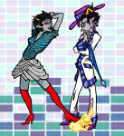  2010 ahab's_crosshairs au bad_quality eridan_ampora fashion fullres_export_attempted hat magic_eye no_glasses pimp shipping smuppets terezi_pyrope the-zilla 