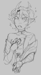 2026 blush fullres grayscale kanaya_maryam monochrome sketch solo stars starter_outfit voidlace