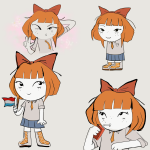 2025 beverage crossover duckface dudoserswag flag fullres ongezellig pastiche profile school_uniform solo sprite_mode wonk