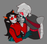  2023 candy_timeline coolkids dave_strider davebot donitkitt holding_hands homestuck^2 kiss legislacerator_casual meat_timeline redrom request shipping terezi_pyrope time_aspect 