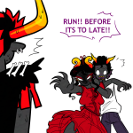  2024 ashenrom back_angle bang-a-ram blackrom cronus_ampora damara_megido dancestors dream_ghost fullres imported_smokes reverse_hug rufioh_nitram scars starter_outfit sweat text verminvamp word_balloon 