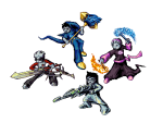  2011 beta_kids black_squiddle_dress breath_aspect dave_strider drazelic godtier hammer heir jade_harley john_egbert pixel red_baseball_tee rose_lalonde starter_outfit sword transparent weapon 
