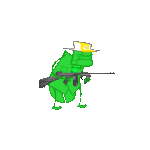 2016 animated felt flash_asset fullres gun jaggy_lines poinko scars solo sprite_mode stitch tommy_gun transparent weapon