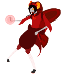  2011 aradia_megido aspect_powers crossover fashion fullres godtier jaggy_lines maid midair profile shaon solo time_aspect touhou transparent 